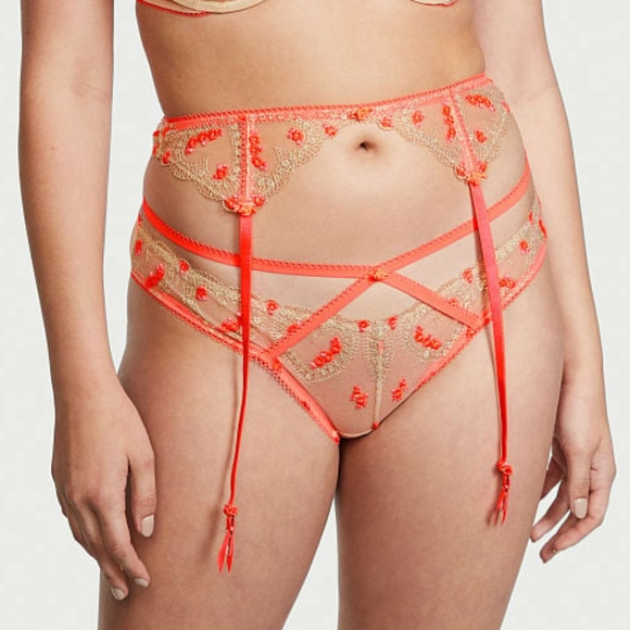 Victoria's Secret DREAM ANGELS Floral Embroidery Garter M/L *ONLY GARTER BELT - Picture 1 of 5